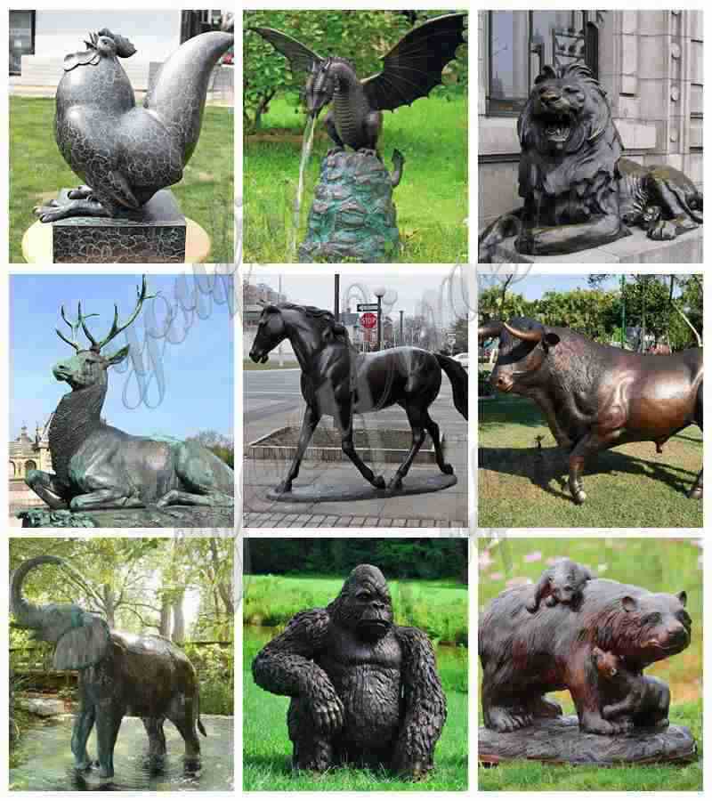 Metal Antique Bronze Horse Garden Statue