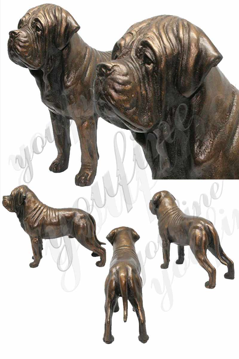 Bronze Bulldog Outdoor Sculpture