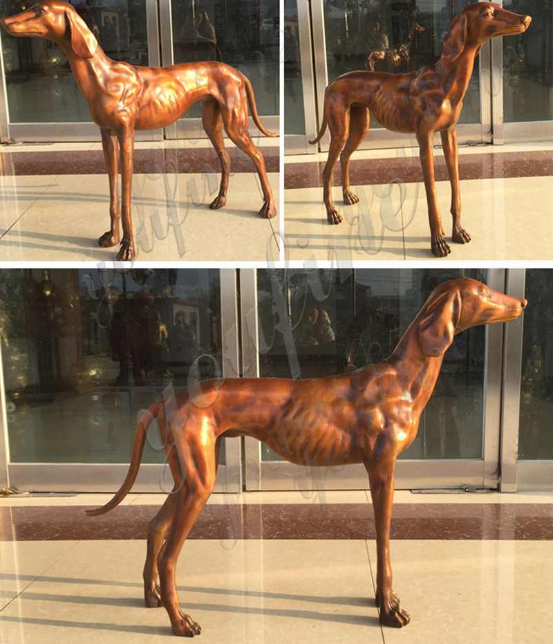 Bronze Greyhound Garden Sculpture