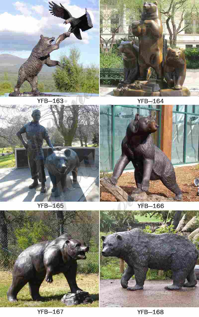 Large Size Bronze Bear Statues