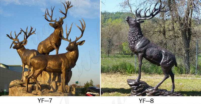 deer Statue Group Outdoor Yard Decor for Sale BOKK-287 - 副本