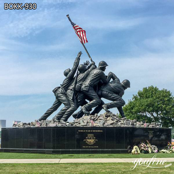 World War II American flag Bronze Soldier Statue BOKK-930