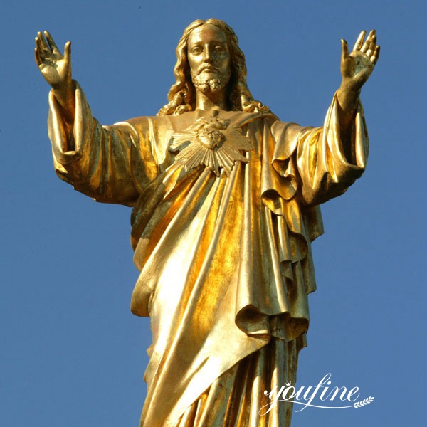 Bronze Sacred Heart of Jesus Statue Church Decoration Large Size for Sale BOKK-641