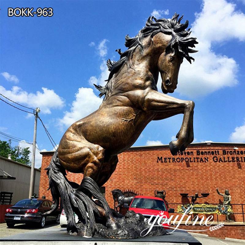 Giant Bronze Horse Statue Square Decoration for Sale BOKK-963