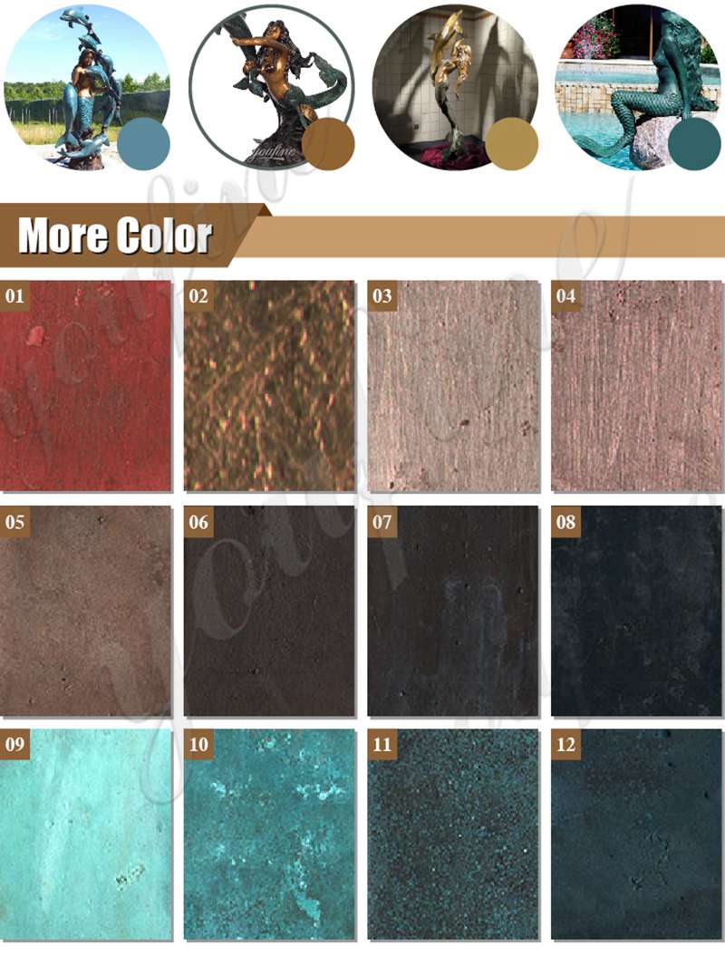 Beach Decoration Bronze Mermaid Statue with for Sale BOKK-329