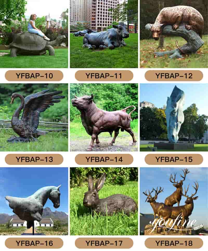 bronze wildlife sculptures