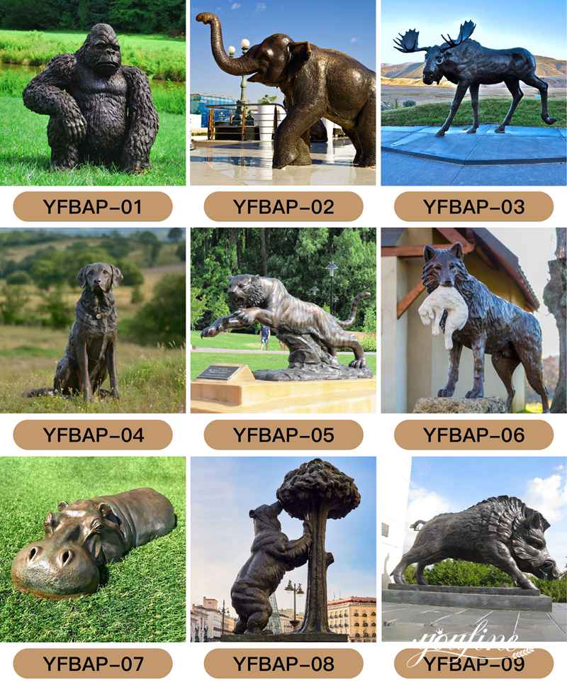 Bronze animal sculpture - YouFine Sculpture