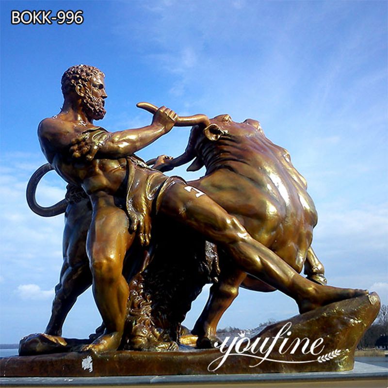 Fine Cast Bronze Hercules Statue Outdoor Decor for Sale BOKK-996