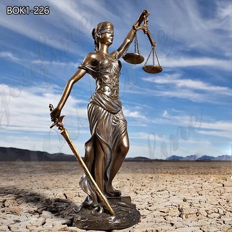 Design Goddess Bronze Lady Justice Statue with Scales for Sale BOK1-226