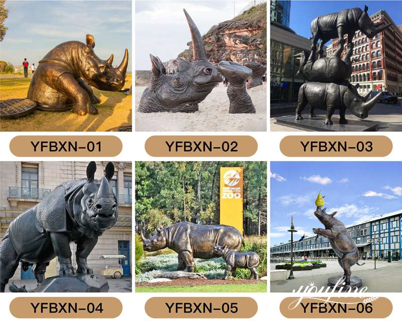 life size rhino sculpture - YouFine Sculpture