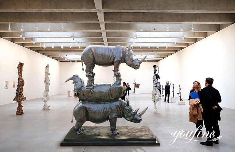 life size rhino sculpture - YouFine Sculpture
