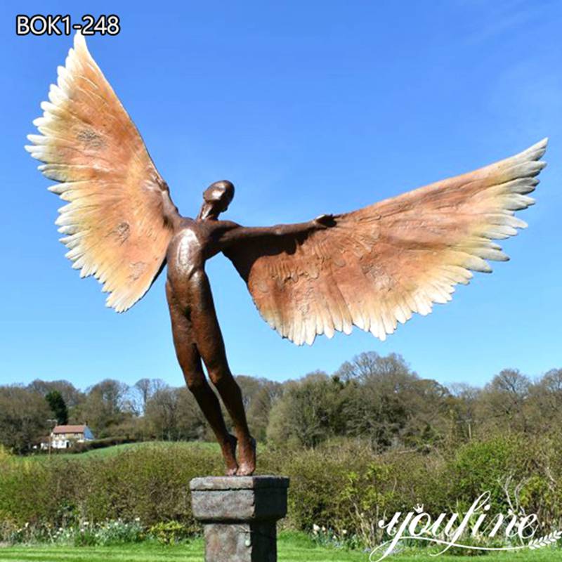 Life Size Bronze Angel Icarus Sculpture Garden Decor for Sale BOK1-248