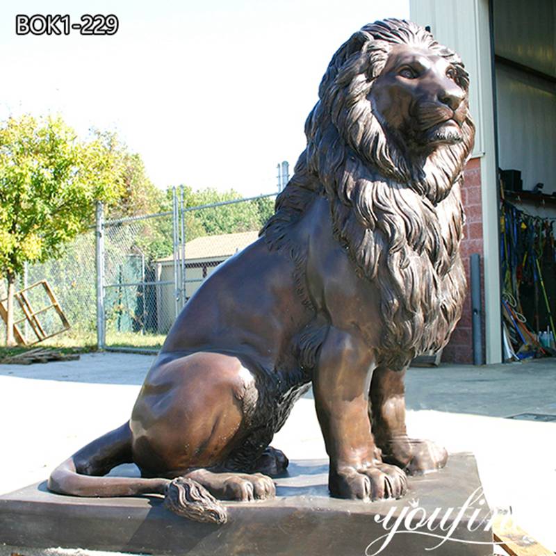 Stunning Outdoor Bronze Lion Statue from Manufacturer BOK1-229 (2)