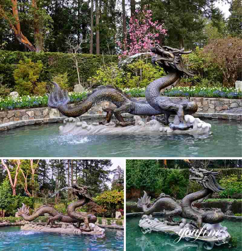 bronze chinese dragon sculpture - YouFine Sculpture