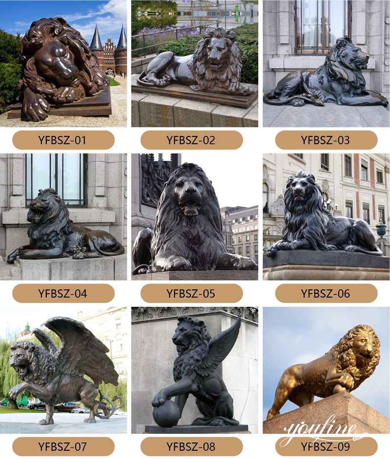 life size bronze lion statue - YouFine Sculpture
