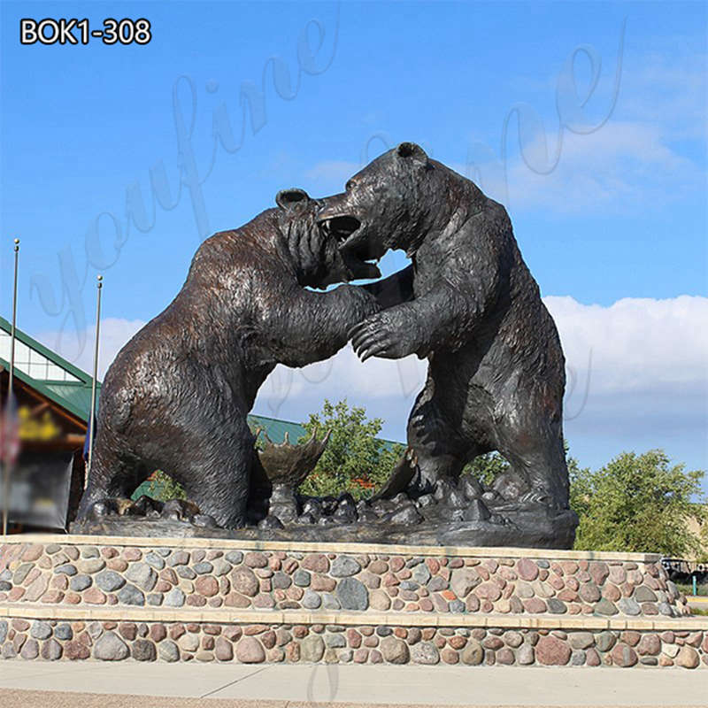 Life Size Bronze Bear Statue Outdoor Decor for Sale BOK1-308