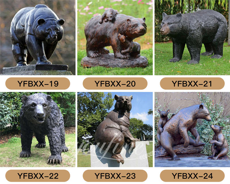 bronze bear statue - YouFine Sculpture (1)