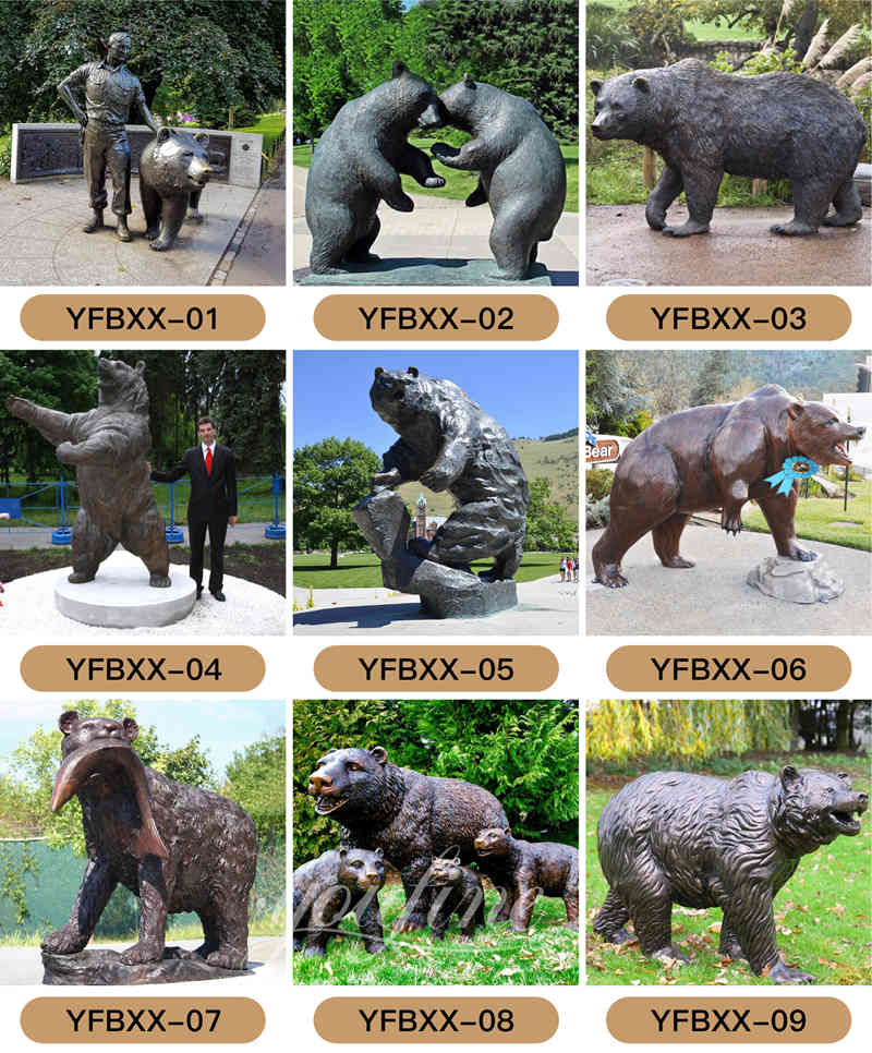 bronze bear statue - YouFine Sculpture (2)