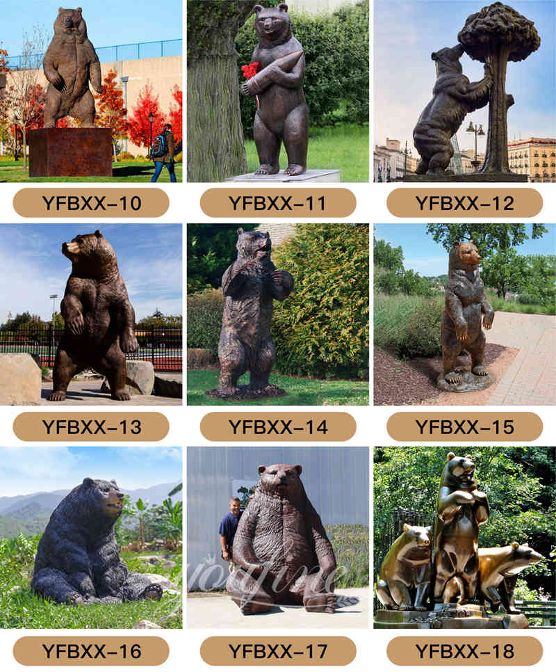 bronze bear statue - YouFine Sculpture (3)