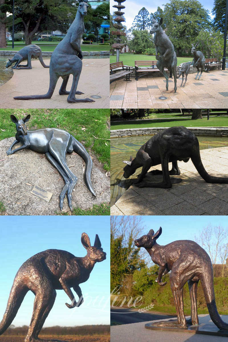 bronze kangaroo sculpture - YouFine Sculpture