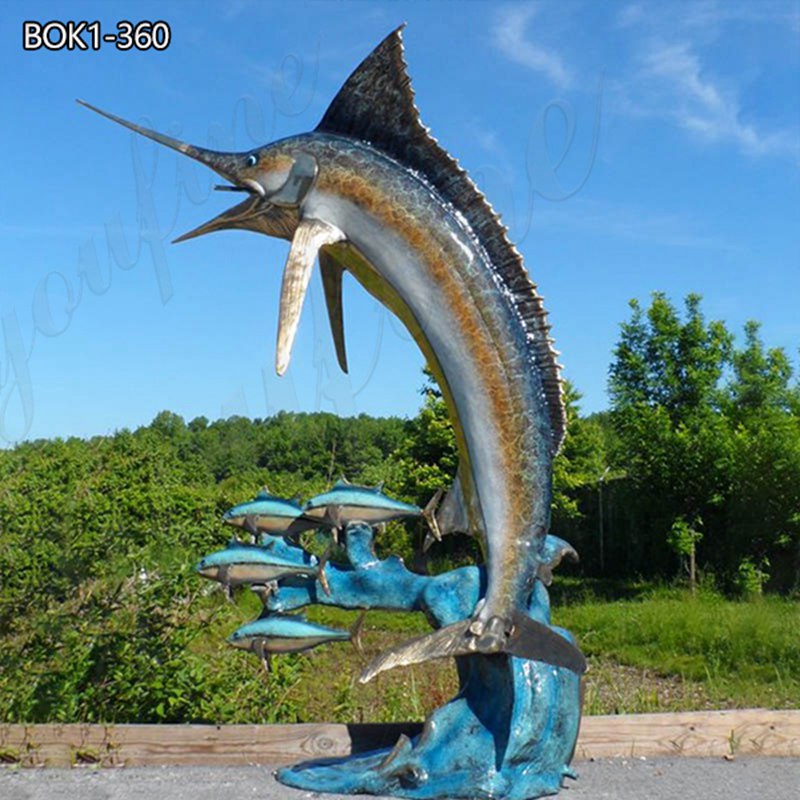 Magnificent Artwork Bronze Marlin Statue for Outdoors BOK1-360