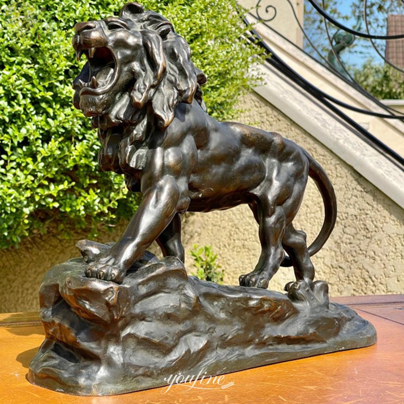 bronze lion statues outdoor - YouFine Sculpture