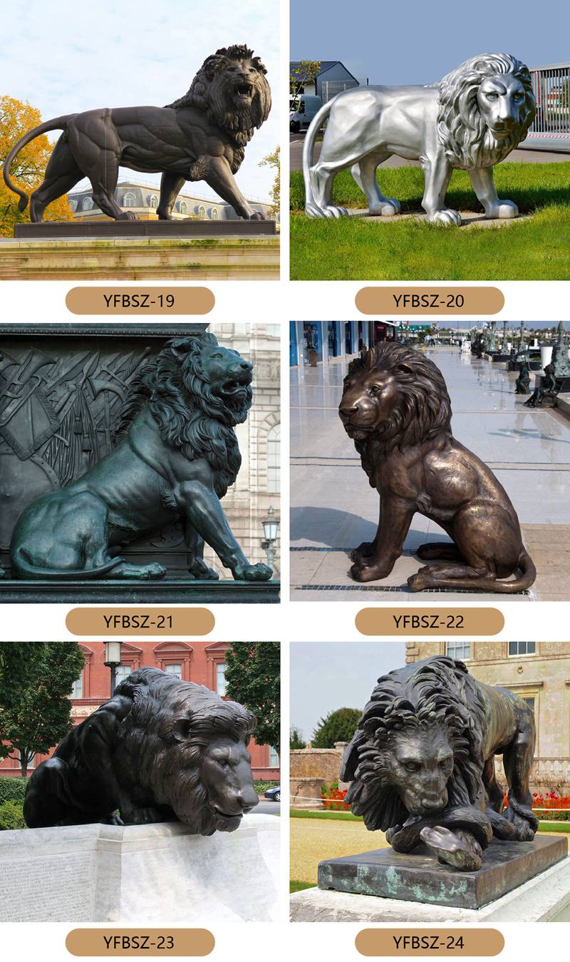 life size bronze lion statue - YouFine Sculpture