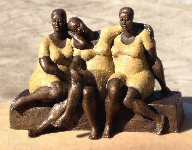 Bronze Fat Lady Sculpture Show Beauty of Women