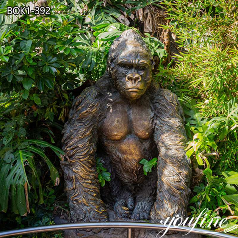 Bronze Gorilla Statue Capture the Power and Majesty of Nature