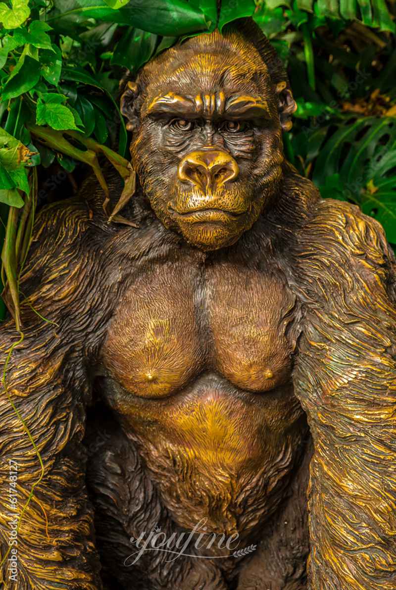 bronze large gorilla statue
