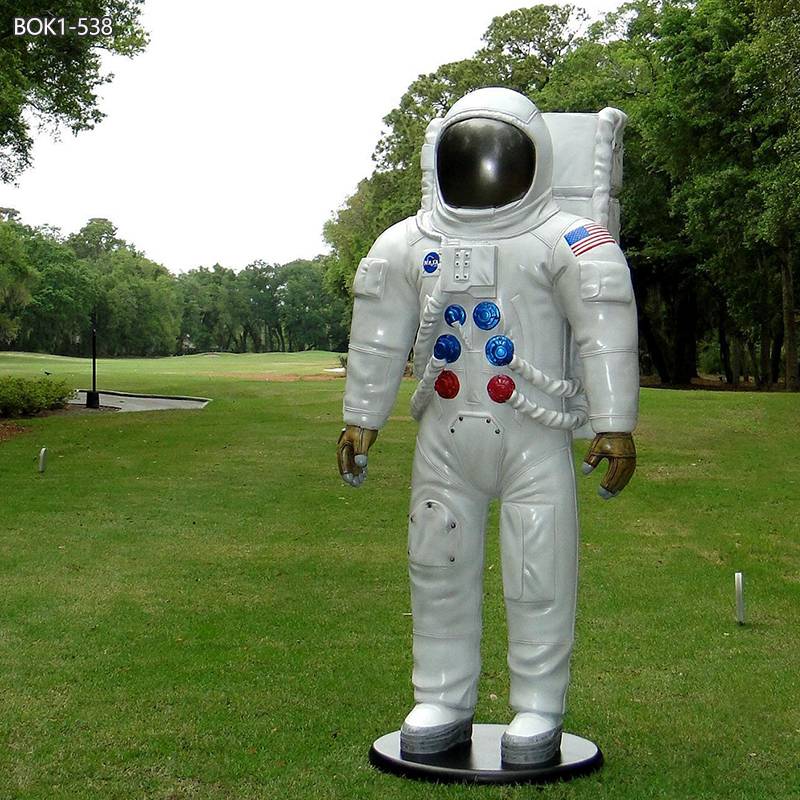 Modern Astronaut Statue Life Size Outdoor Deco