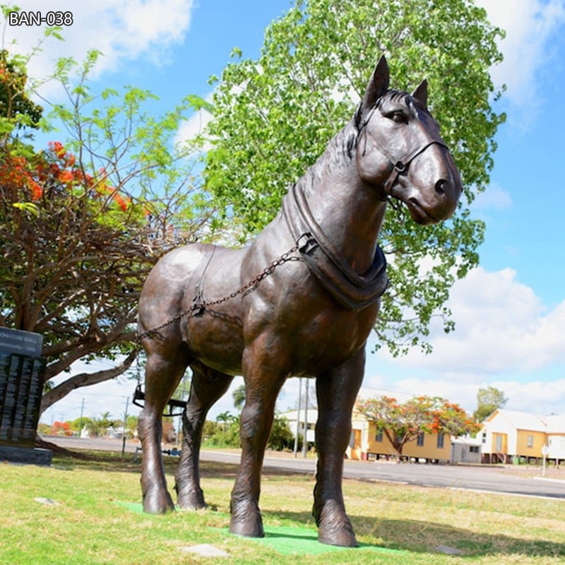 Custom Bronze Clydesdale Horse Sculpture Supplier 