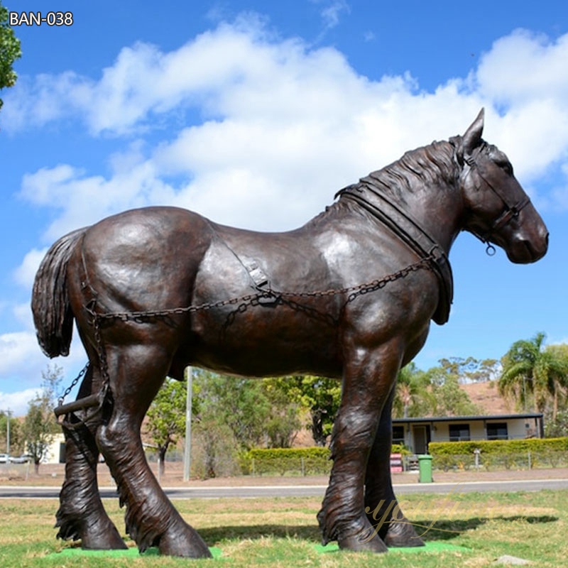 Custom Bronze Clydesdale Horse Sculpture Supplier