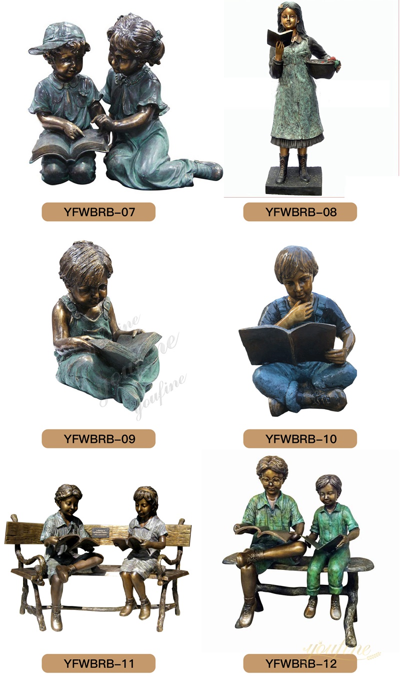 bronze kids sculpture for sale