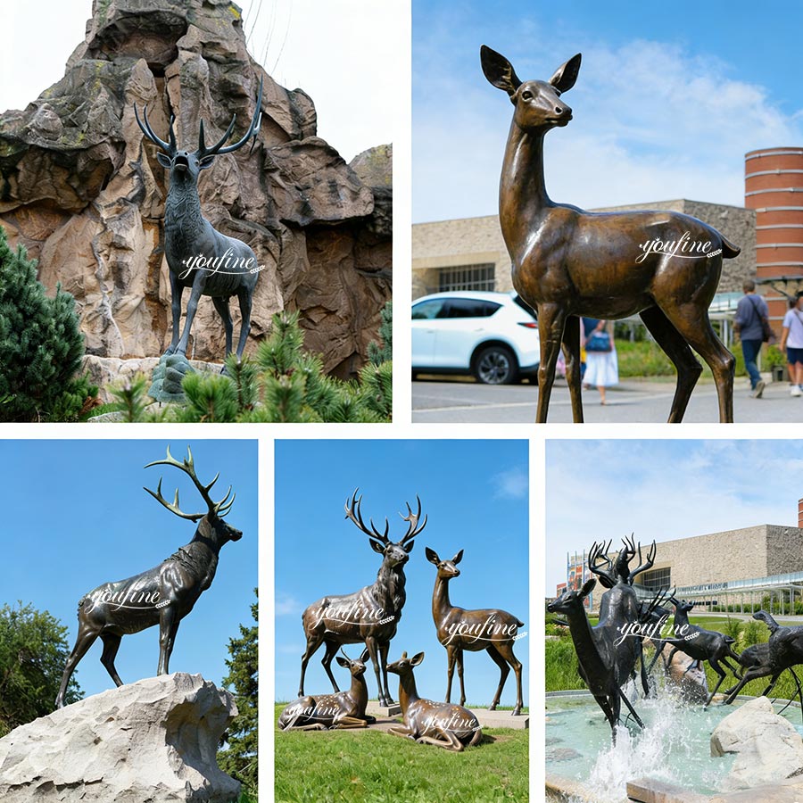 bronze deer sculptures applications