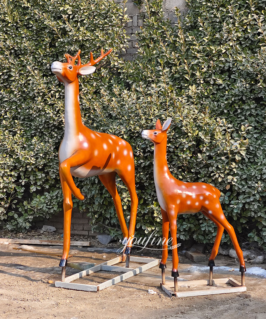 elegant bronze deer statue